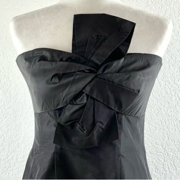 J.Crew Collection Bow Front Silk Taffeta Midi Dress - Picture 3 of 9